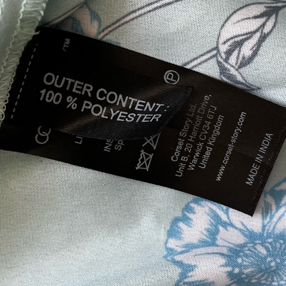 CORSET STORY NWT Tropical Mesh Panel Corset Dress Romantic Feminine Victorian - Picture 9 of 16